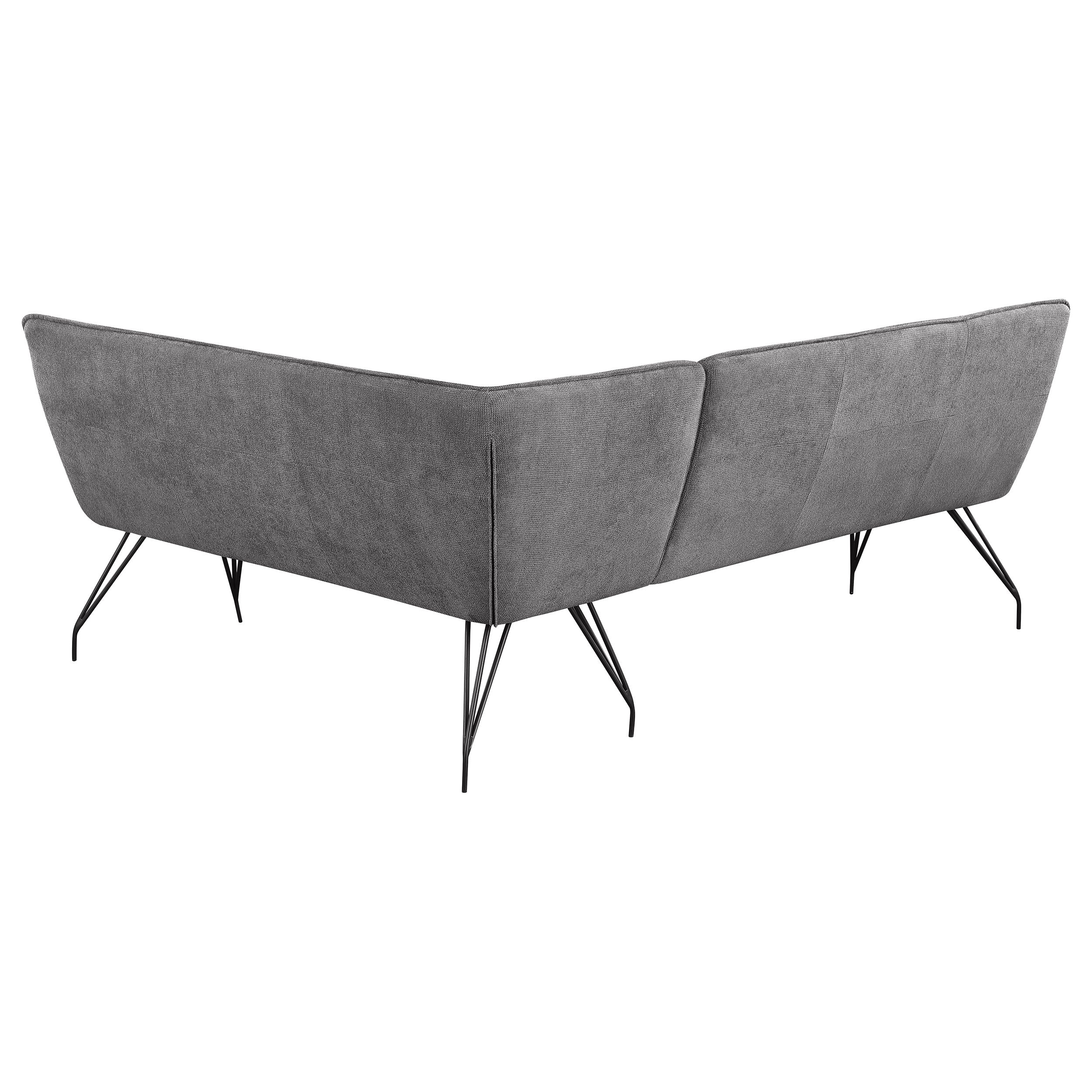 Dodson Fabric Upholstered L-shaped Nook Dining Bench Grey - MyWaynesHome #