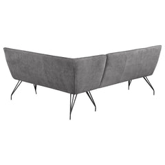 Dodson Fabric Upholstered L-shaped Nook Dining Bench Grey - MyWaynesHome #