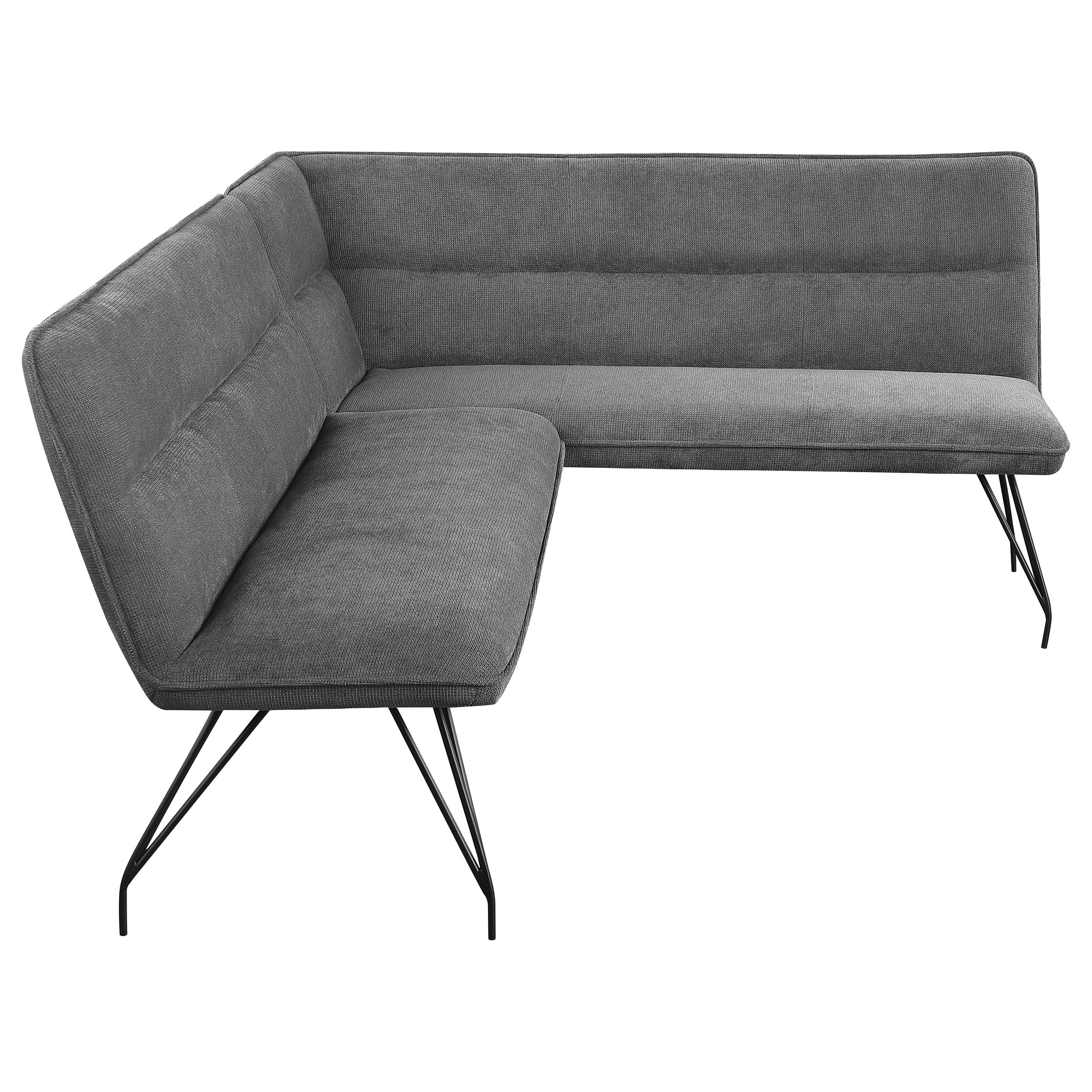 Dodson Fabric Upholstered L-shaped Nook Dining Bench Grey - MyWaynesHome #