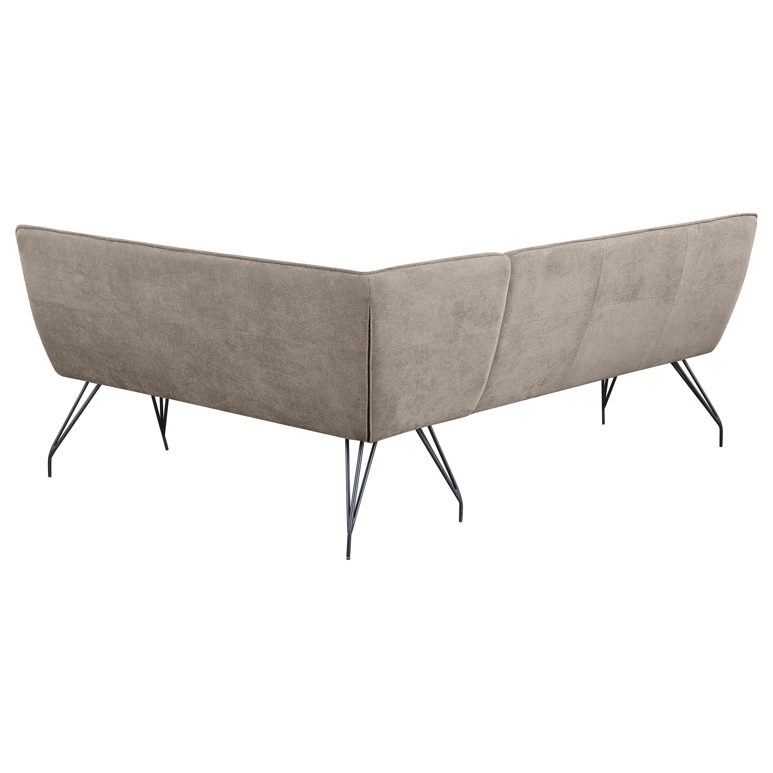 Dodson Fabric Upholstered L-shaped Nook Dining Bench Taupe - MyWaynesHome #