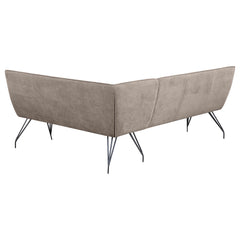 Dodson Fabric Upholstered L-shaped Nook Dining Bench Taupe - MyWaynesHome #