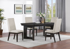 Hathaway 5-piece Rectangular Dining Table Set Acacia Brown - MyWaynesHome #