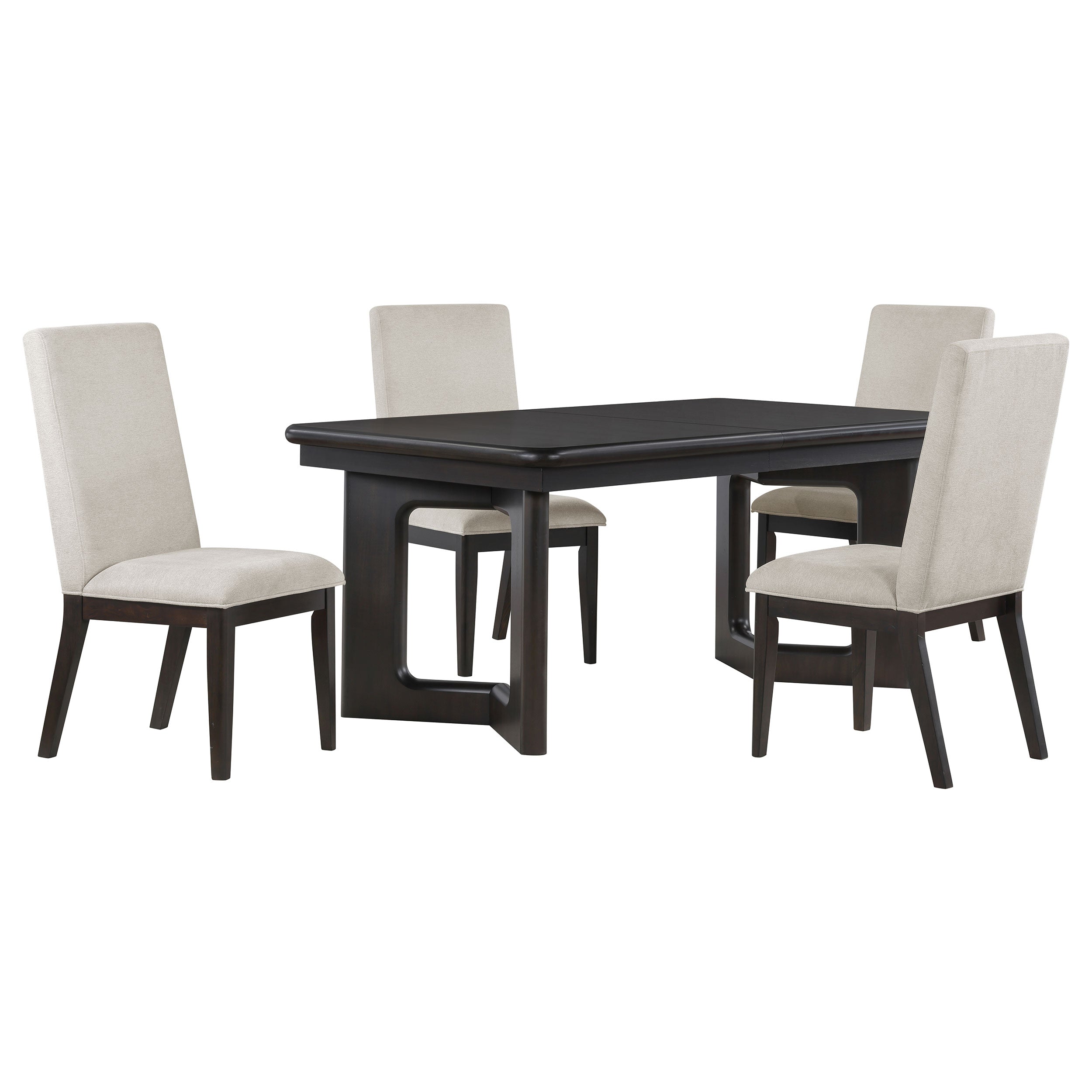 Hathaway 5-piece Rectangular Dining Table Set Acacia Brown - MyWaynesHome #