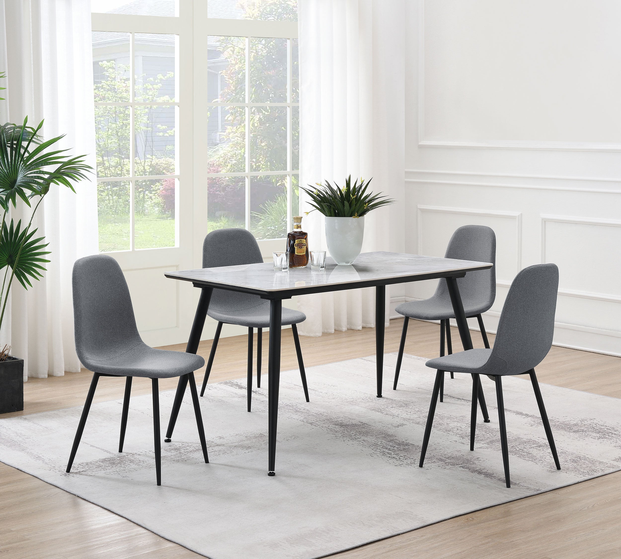 Dennison Upholstered Dining Side Chair Grey (set Of 4) - MyWaynesHome #