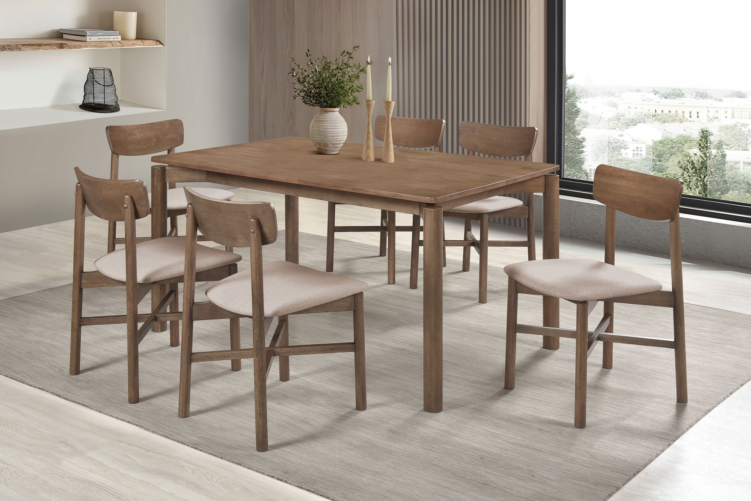 Parkridge Dining Side Chair Natural Walnut (set Of 2)