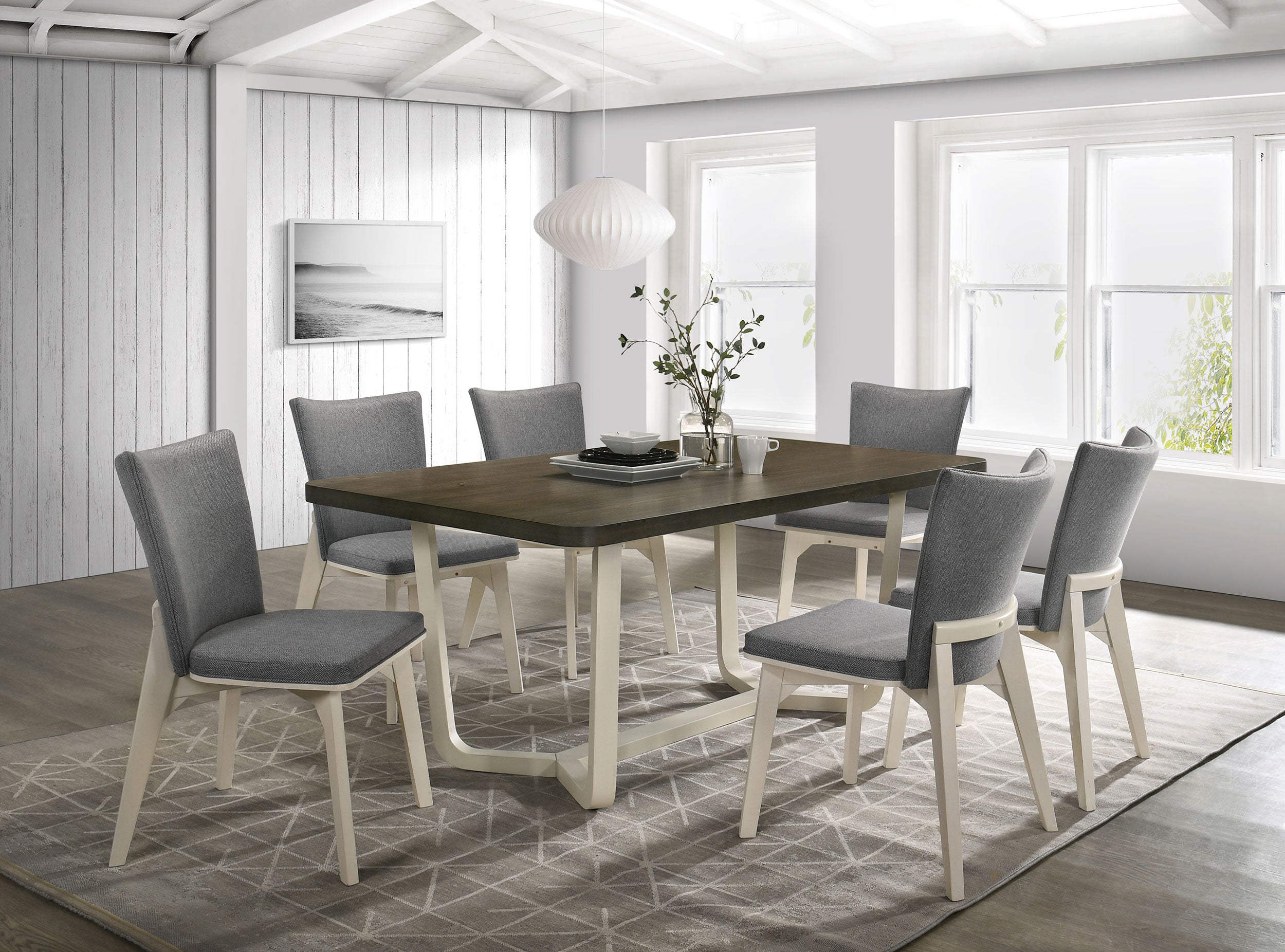 Biloxi Upholstered Dining Side Chair Grey (set Of 2)