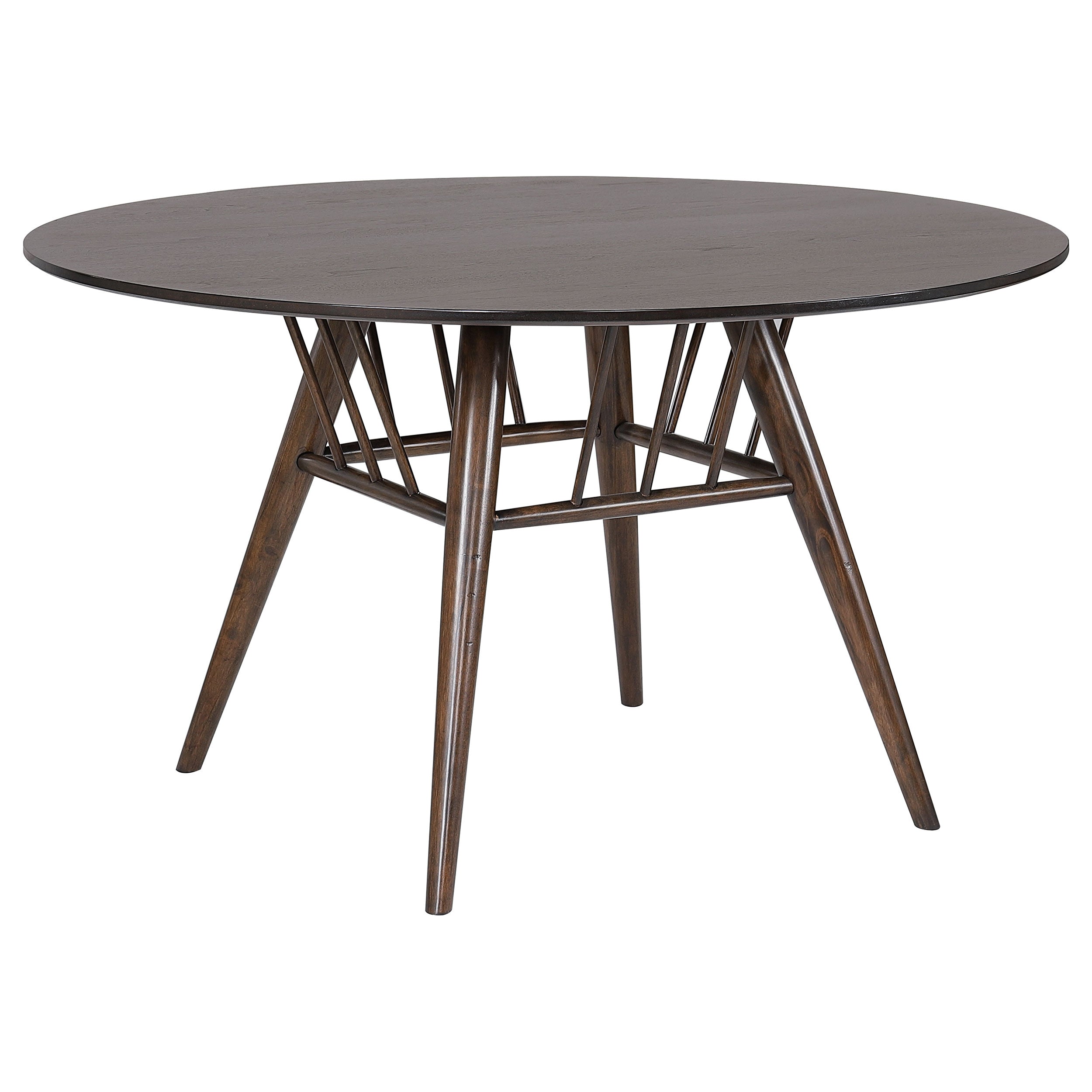 Everton 5-piece Round 54-inch Dining Table Set Dark Walnut - MyWaynesHome #