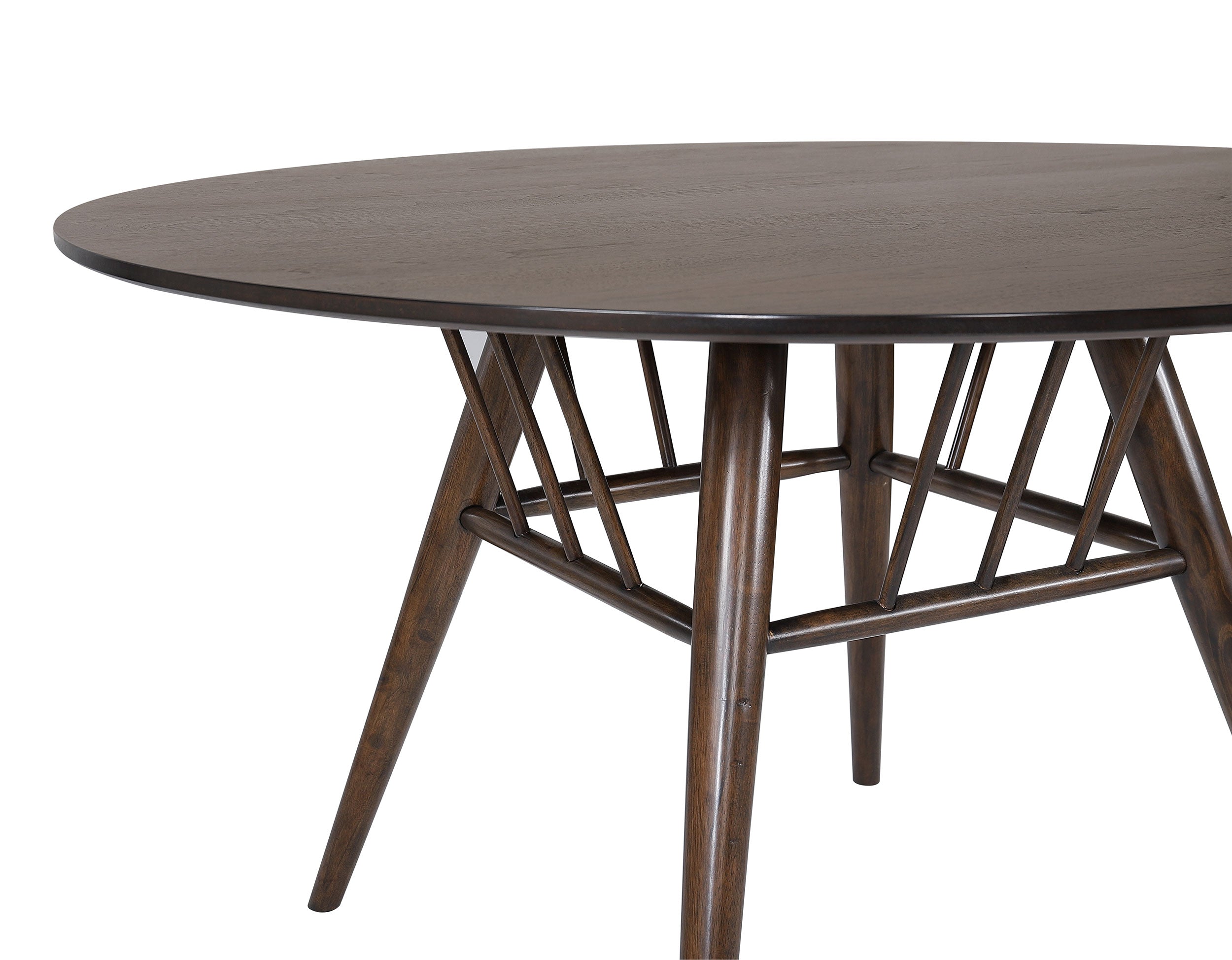 Everton 5-piece Round 54-inch Dining Table Set Dark Walnut - MyWaynesHome #