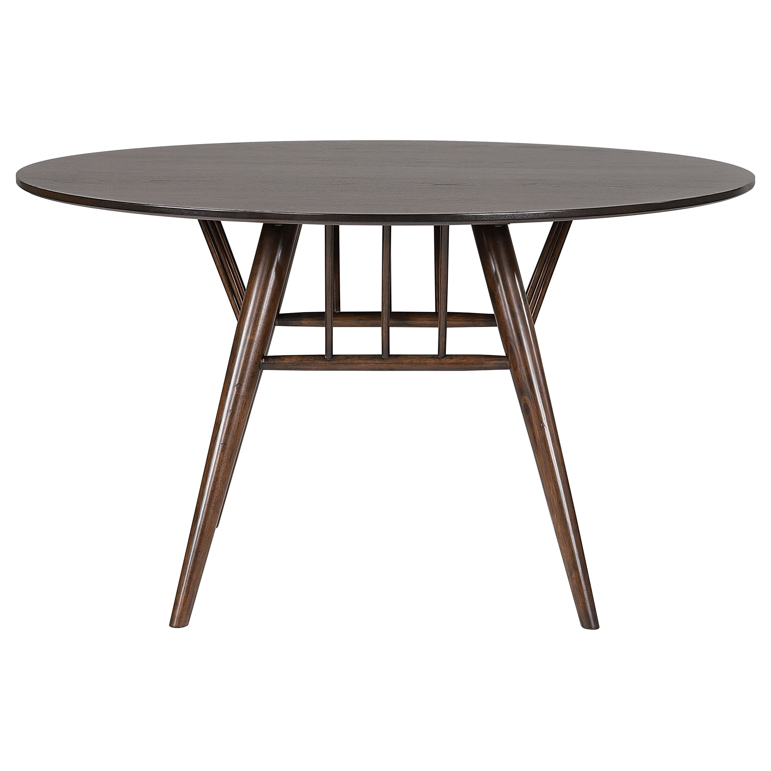 Everton Round 53-inch Wood Dining Table Dark Walnut - MyWaynesHome #