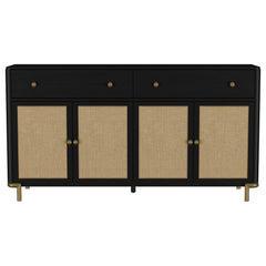Arini 2-drawer Cane Door Dining Sideboard Server Black