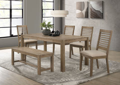 Scottsdale 6-piece Rectangular Dining Set Brown Washed - MyWaynesHome #