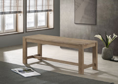 Scottsdale Wood Trestle Base Dining Bench Washed Brown - MyWaynesHome #