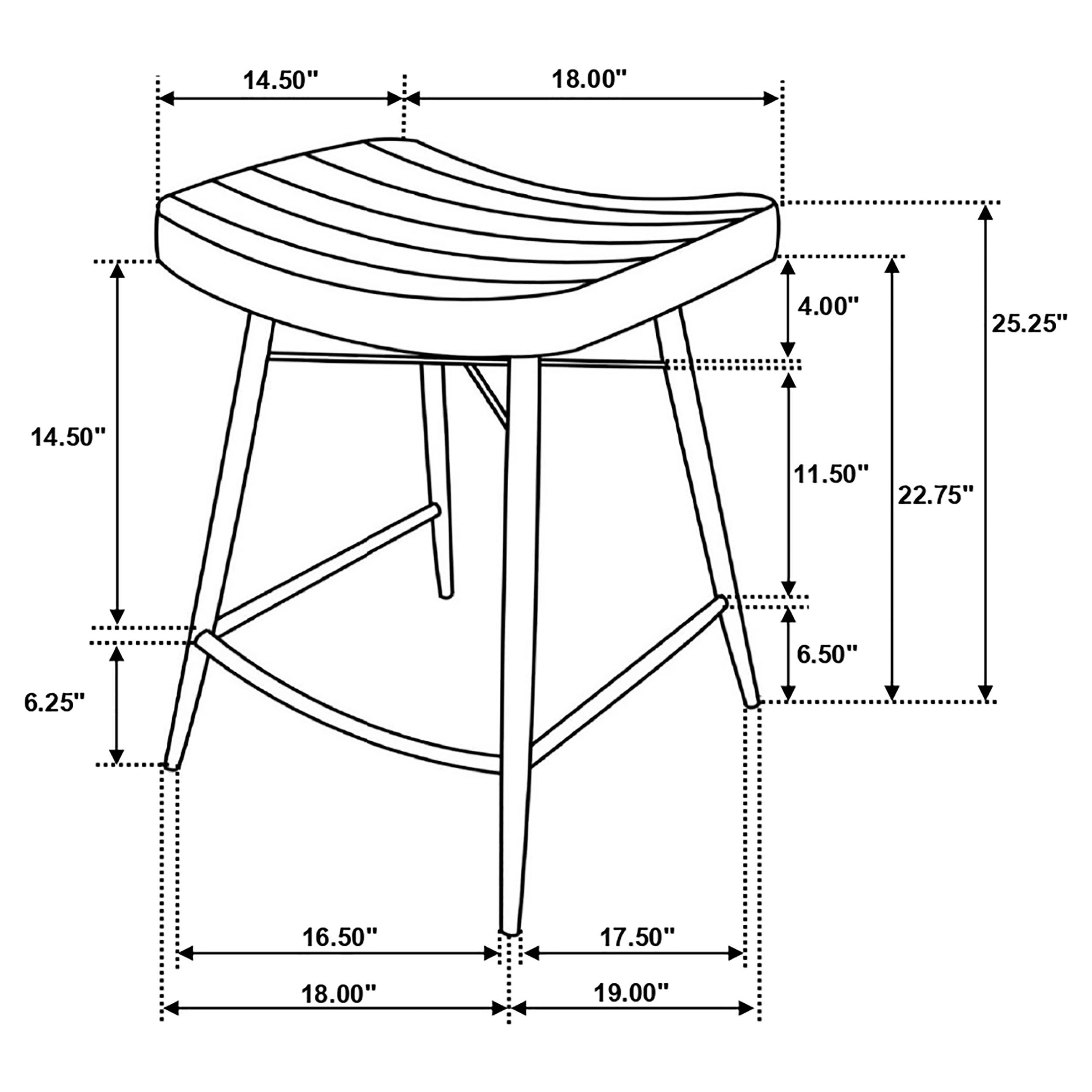 Bayu Leather Upholstered Counter Stool Espresso (set Of 2)