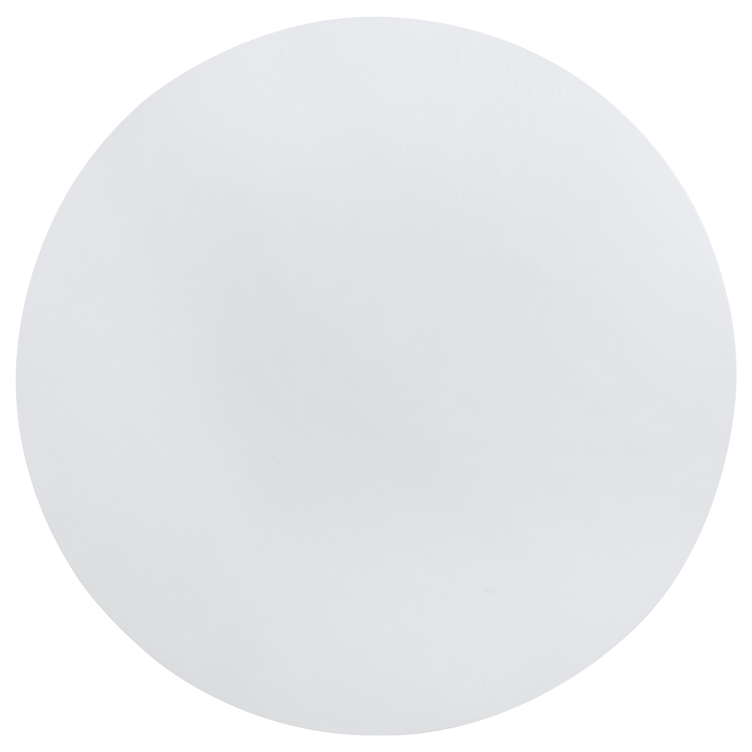 Judd 54-inch Round Dining Wood Table With Shelf Pearl White