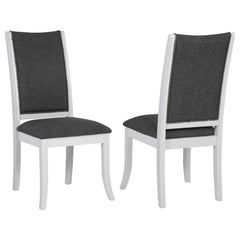 Judd Upholstered Dining Side Chair Pearl White (set Of 2)