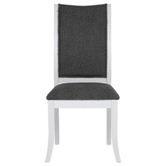 Judd Upholstered Dining Side Chair Pearl White (set Of 2)
