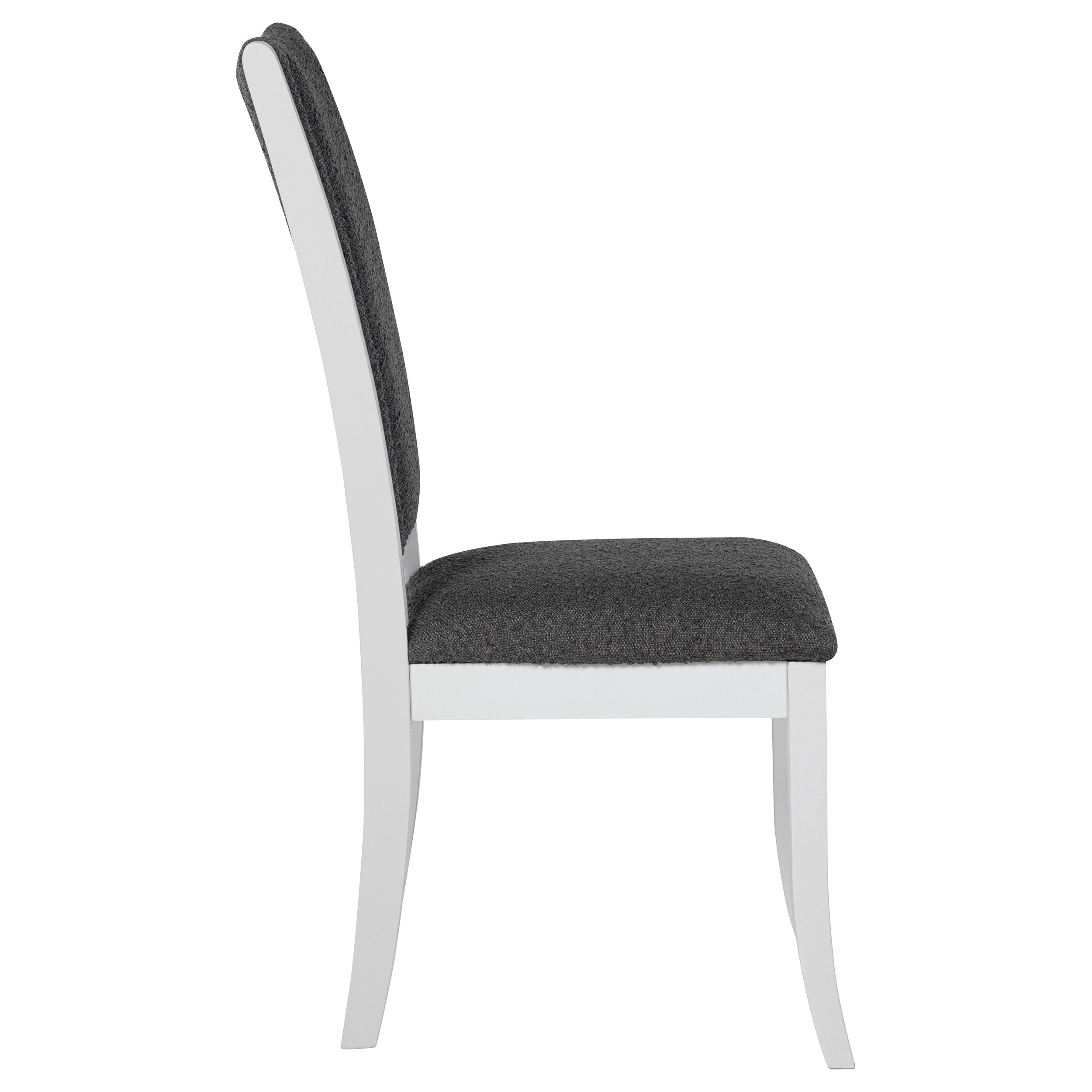 Judd Upholstered Dining Side Chair Pearl White (set Of 2)