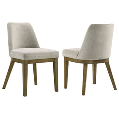 Castlewood Upholstered Side Chair Light Tan (set Of 2)