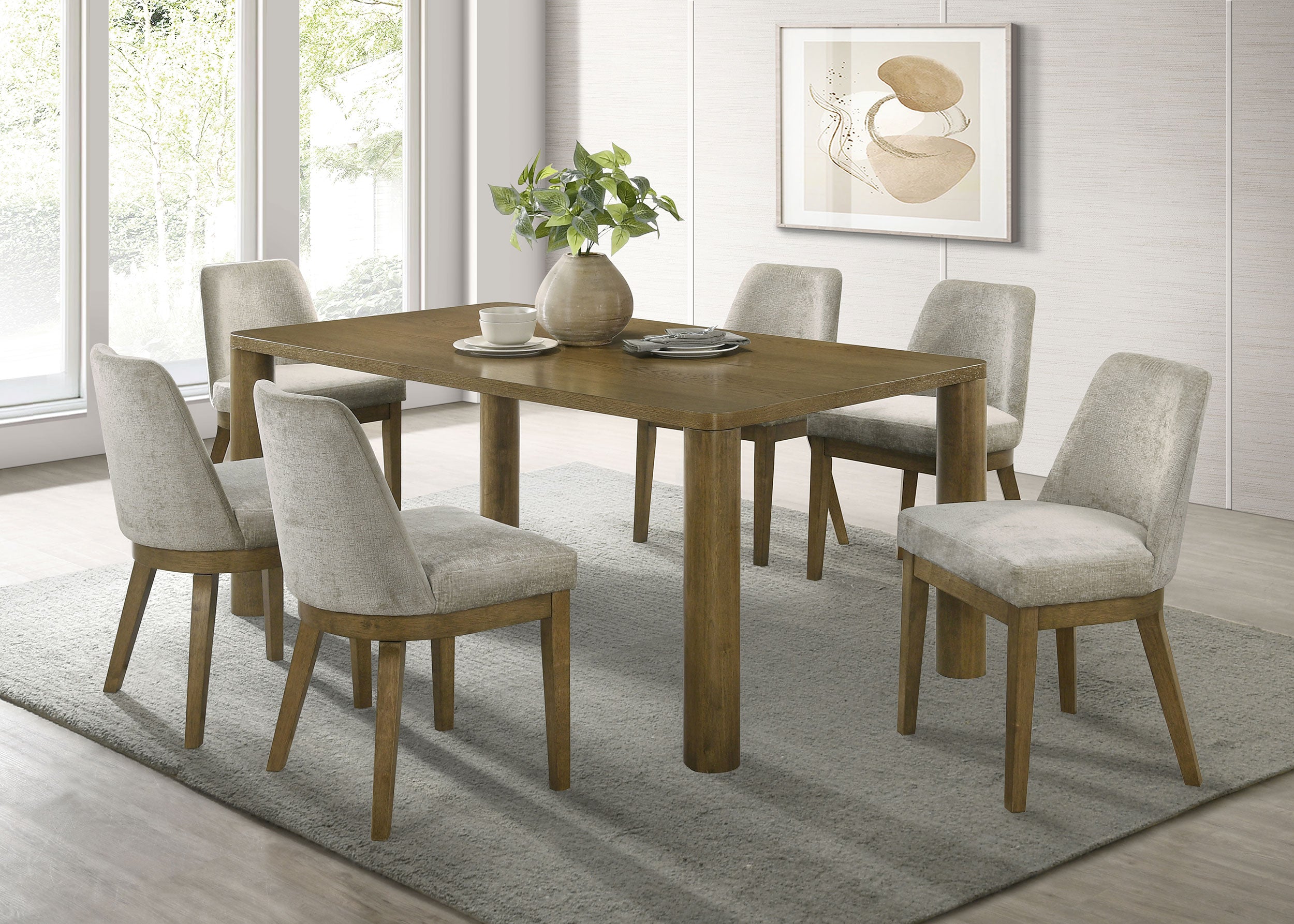 Castlewood Upholstered Side Chair Light Tan (set Of 2)