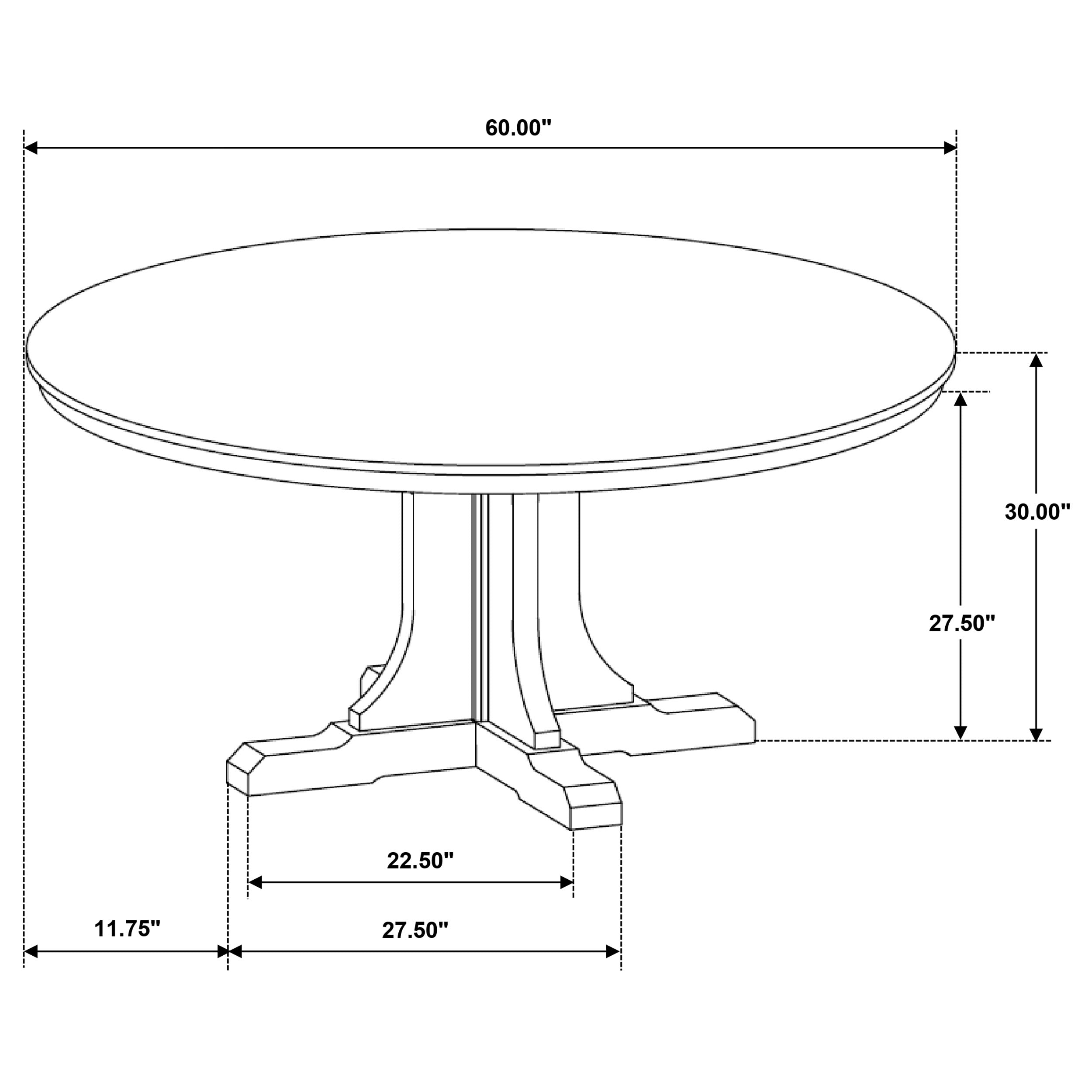 Hartville 7-piece Round Dining Table Set Natural Light Brown