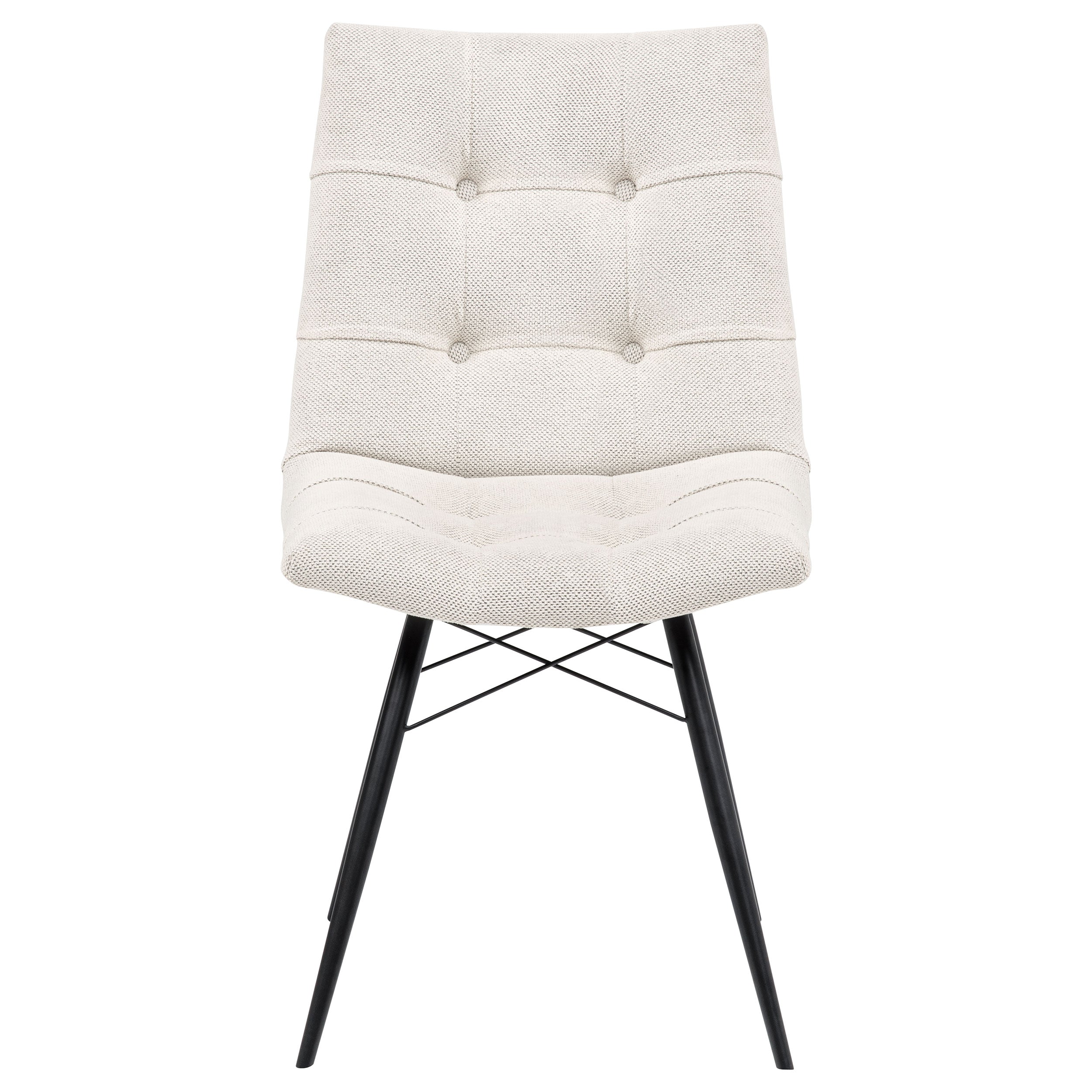 Aiken Fabric Upholstered Dining Side Chair Saddle Stone White (set Of 4)