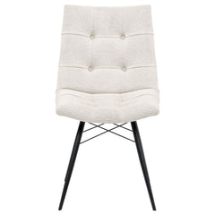 Aiken Fabric Upholstered Dining Side Chair Saddle Stone White (set Of 4)