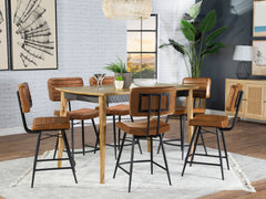 Partridge 7-piece Counter Dining Set Sheesham And Camel - MyWaynesHome #