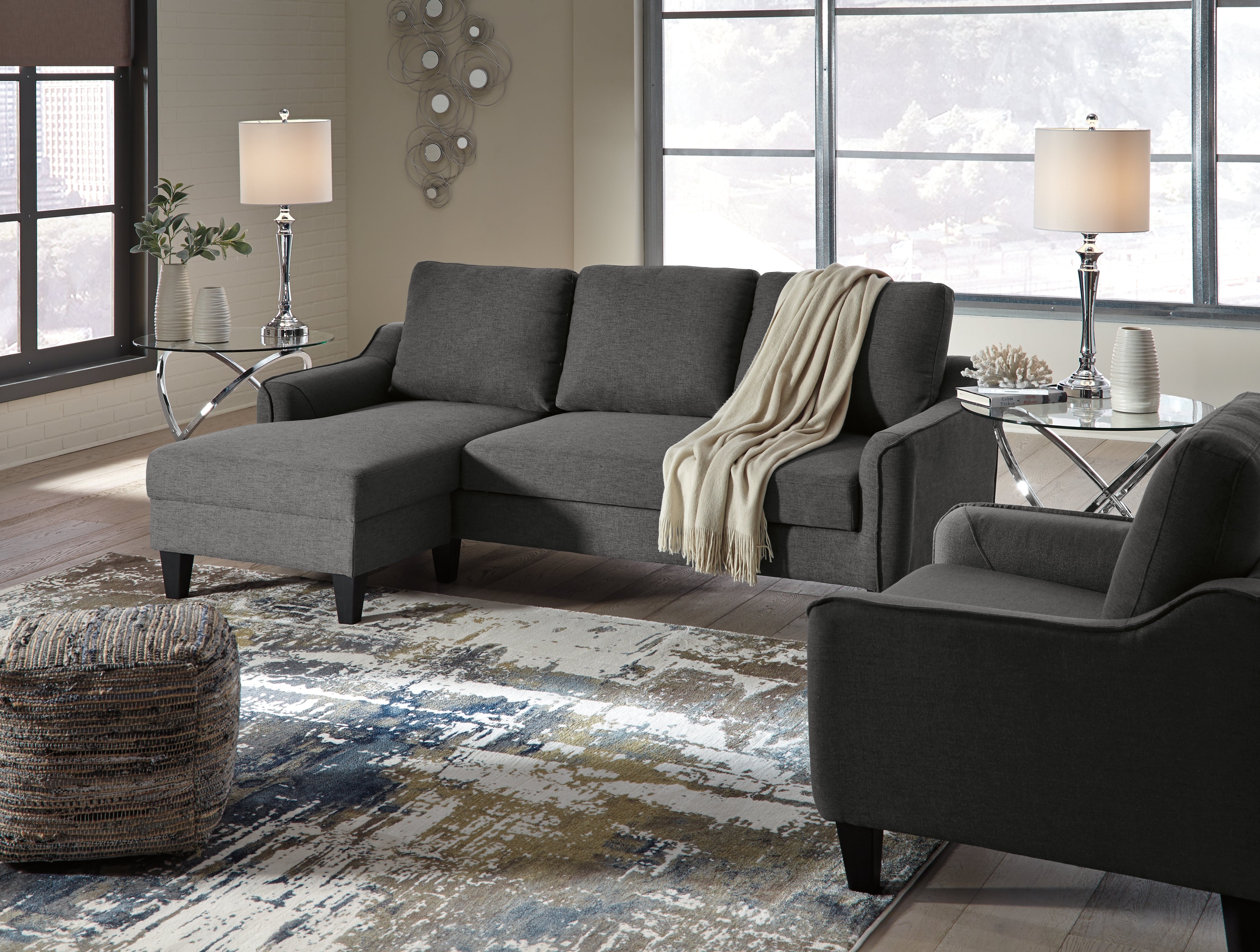 Jarreau Sofa Chaise Sleeper and Chair