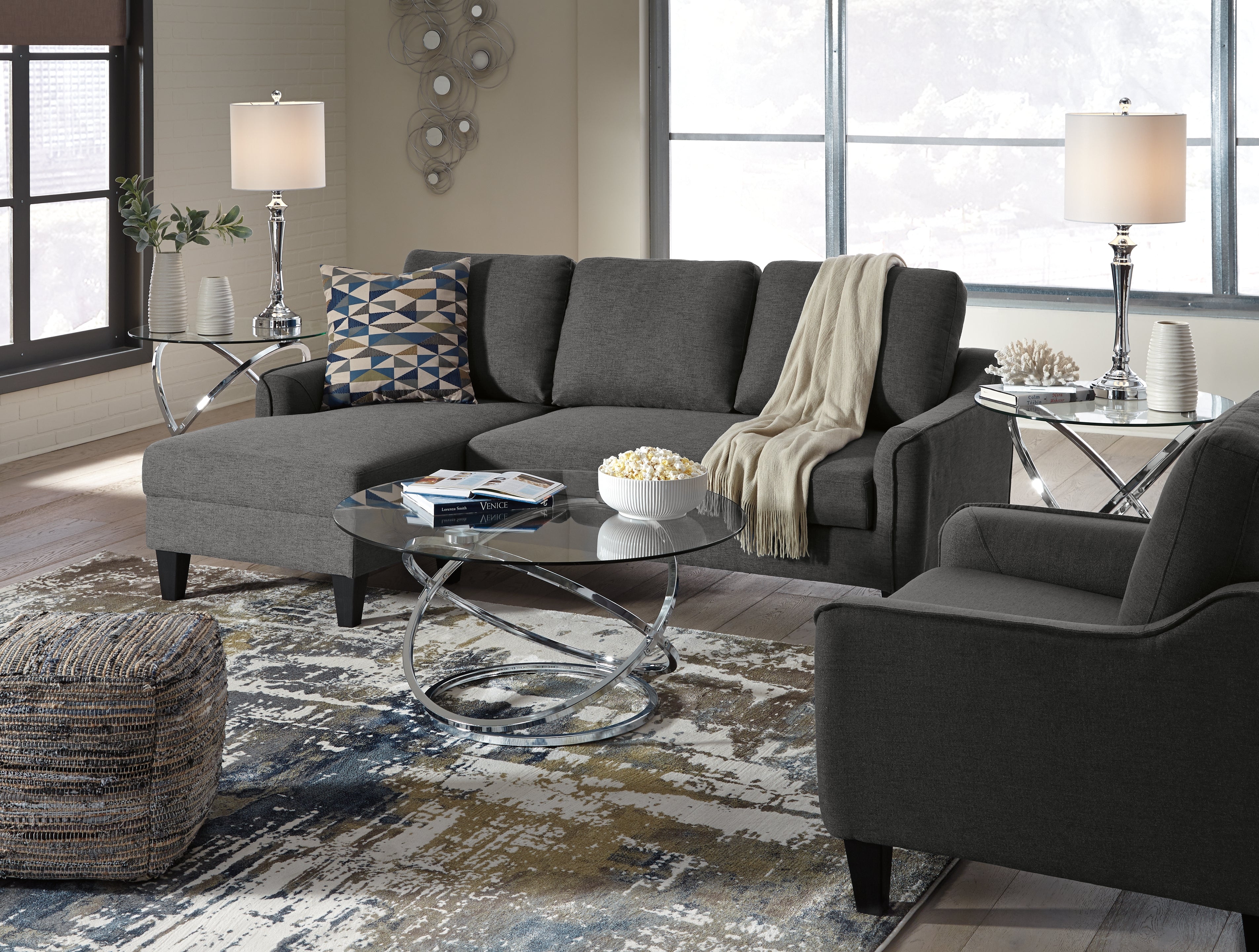 Jarreau Sofa Chaise Sleeper and Chair