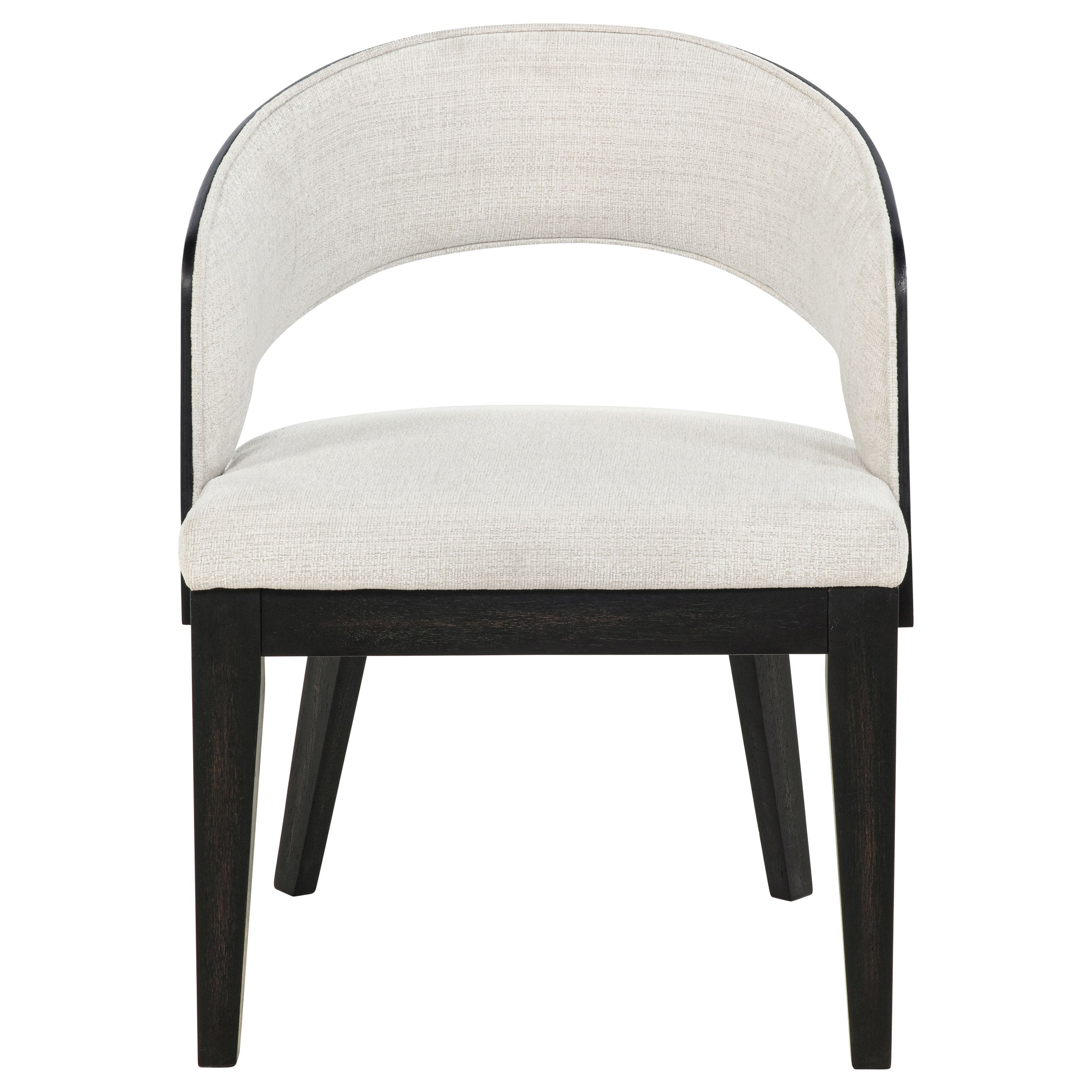 Leandro Upholstered Dining Arm Chair Cream (set Of 2)