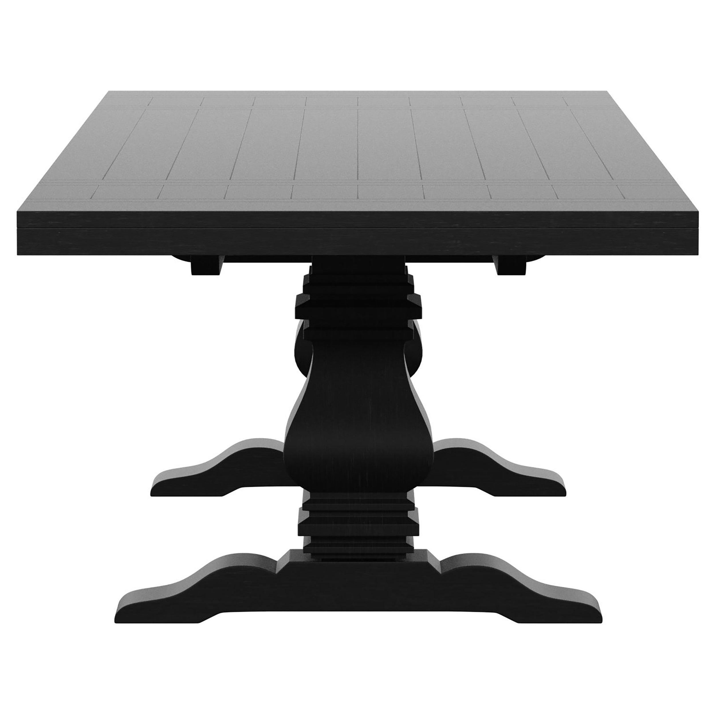 Florence 126-inch Extension Dining Table Distressed Black - MyWaynesHome #