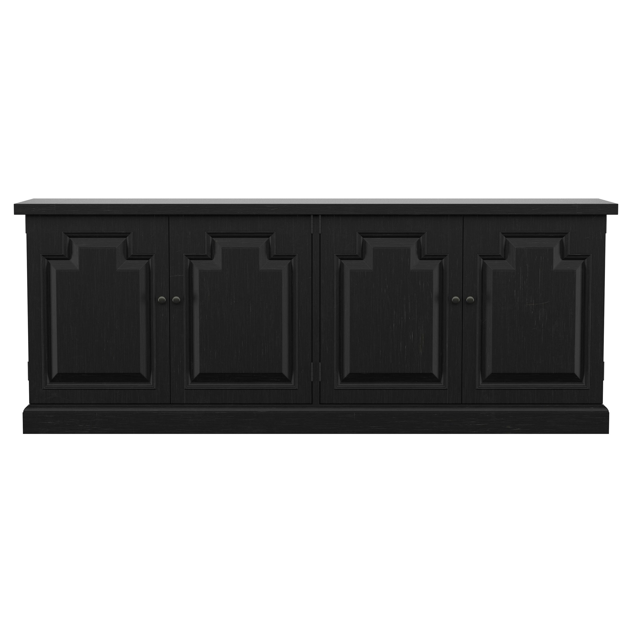 Florence 4-door Dining Sideboard Buffet Distressed Black - MyWaynesHome #