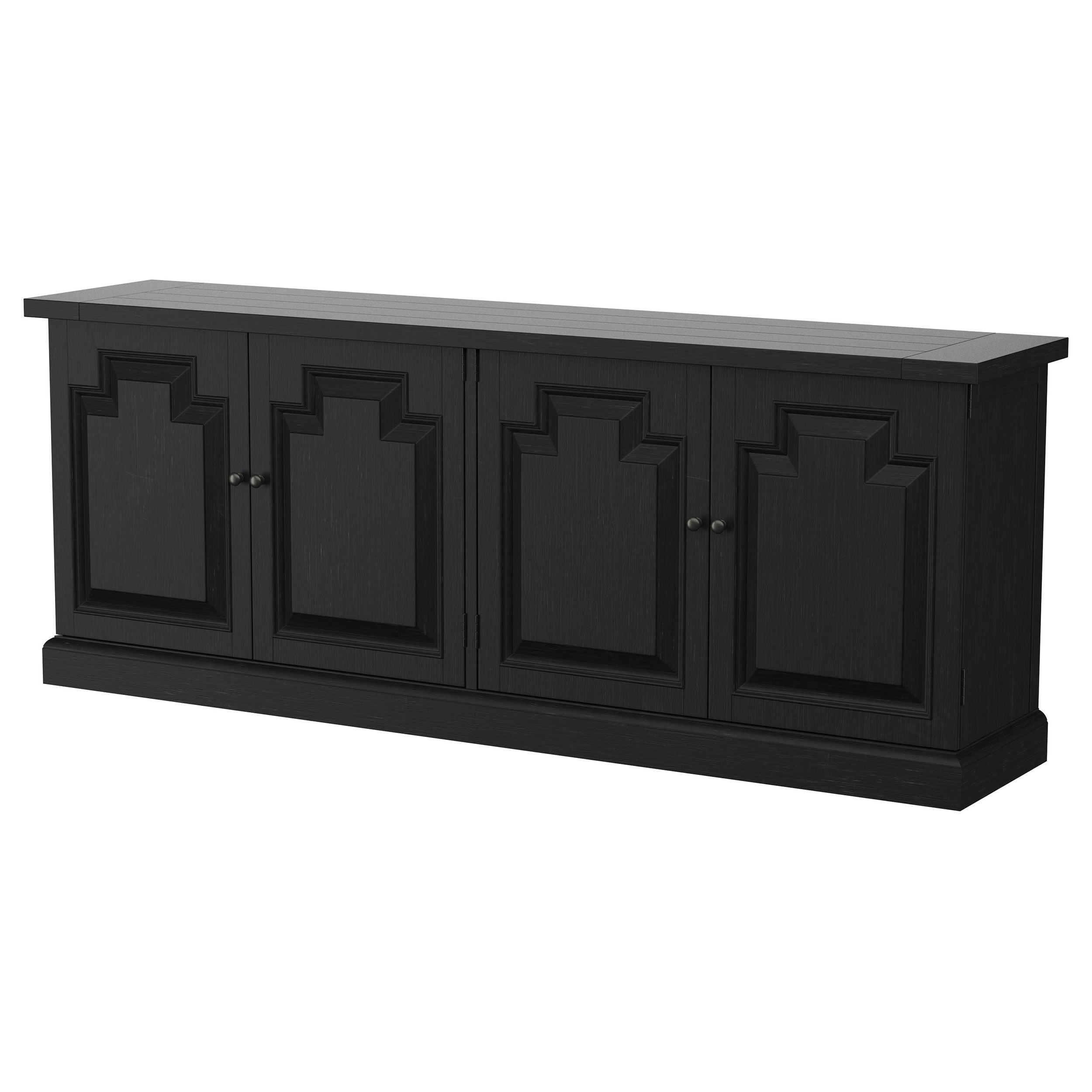 Florence 4-door Dining Sideboard Buffet Distressed Black - MyWaynesHome #