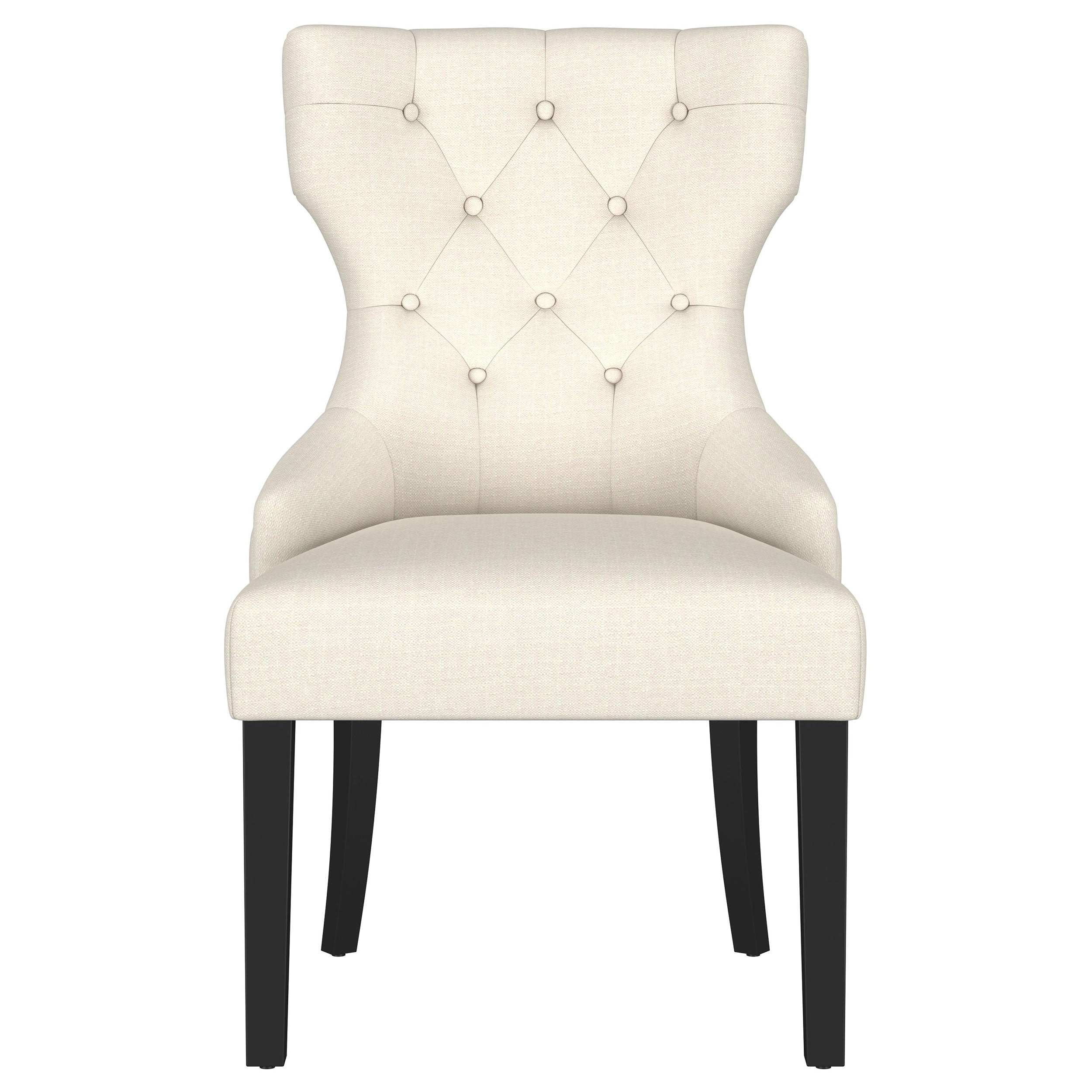 Baney Fabric Upholstered Dining Side Chair Cream And Black