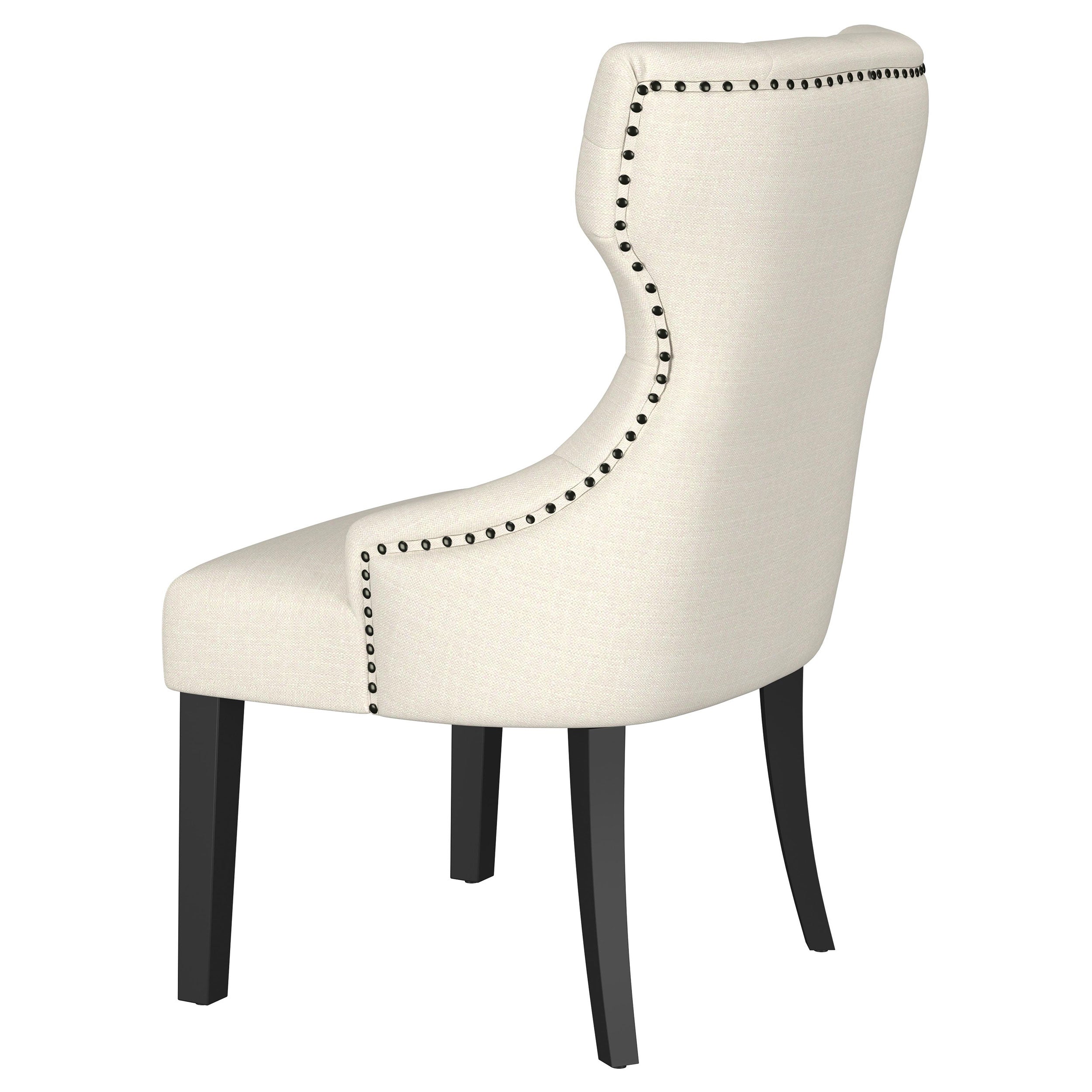 Baney Fabric Upholstered Dining Side Chair Cream And Black