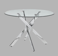 Jetta Black Round Glass-Top Dining Set - MyWaynesHome #