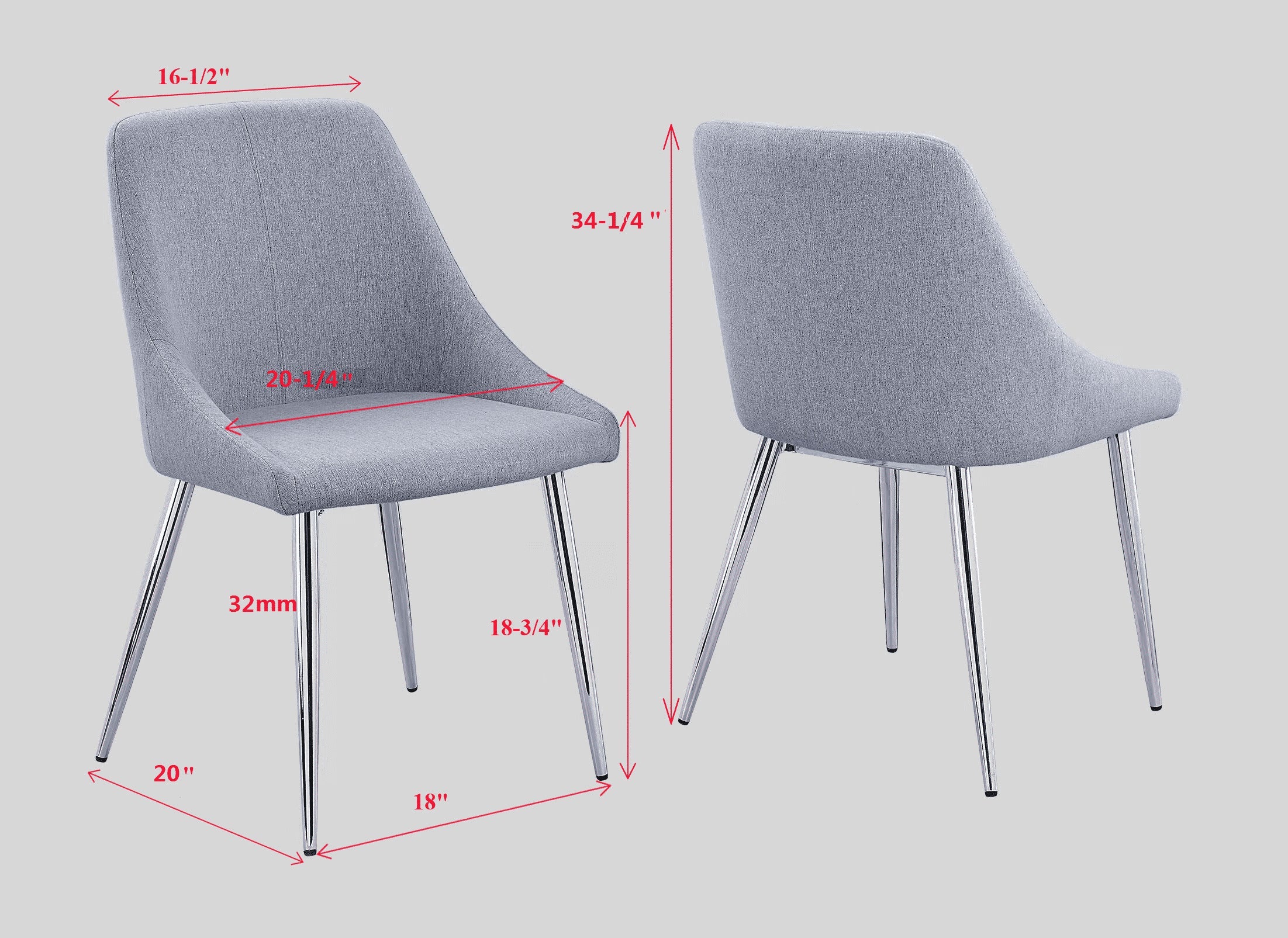 Tola Silver Dining Chair, Set of 2 - MyWaynesHome #