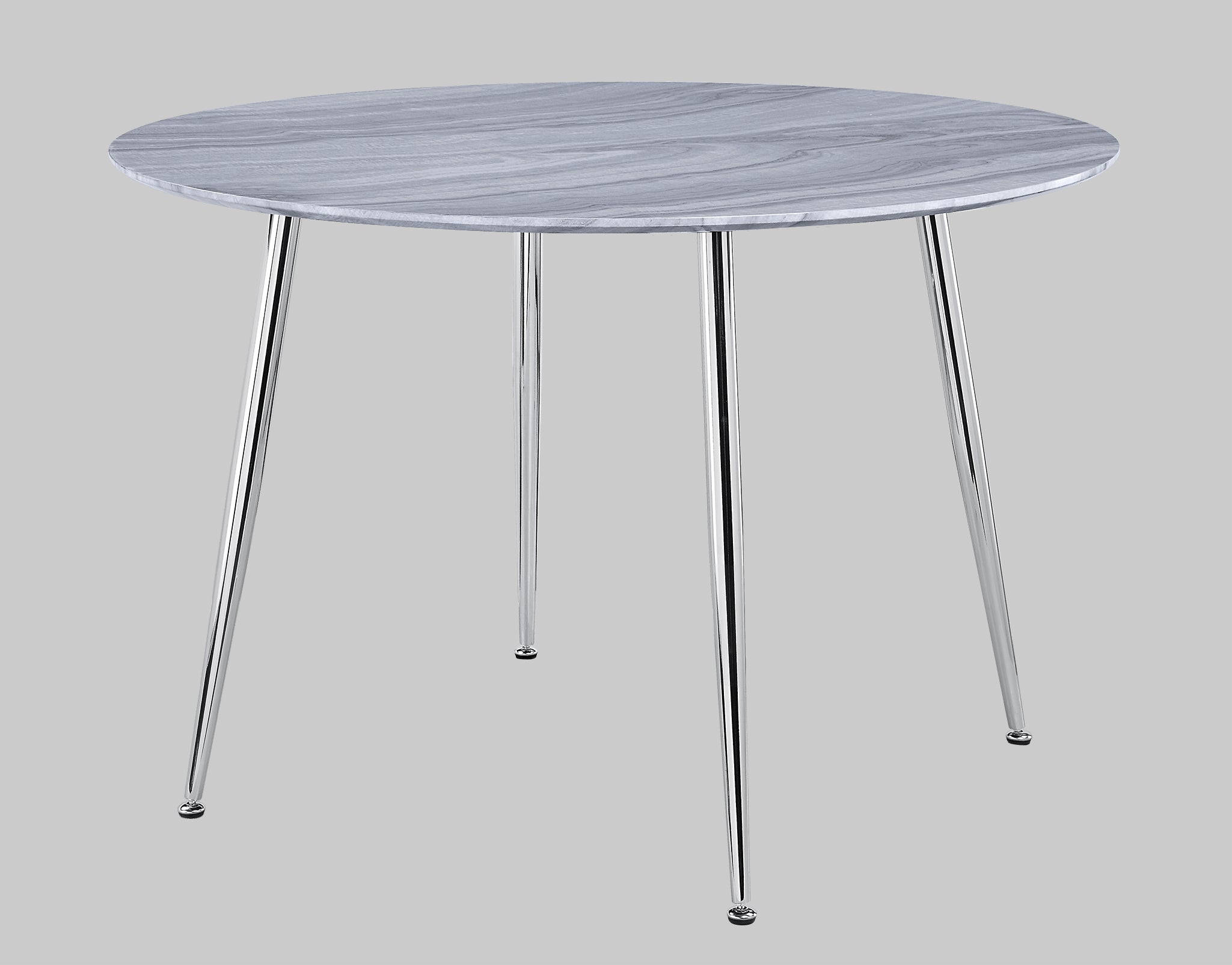 Tola Silver Glass-Top Round Dining Table - MyWaynesHome #
