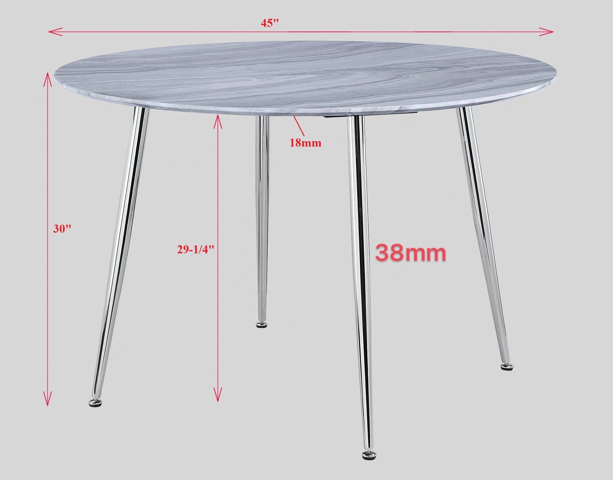 Tola Silver Glass-Top Round Dining Table - MyWaynesHome #