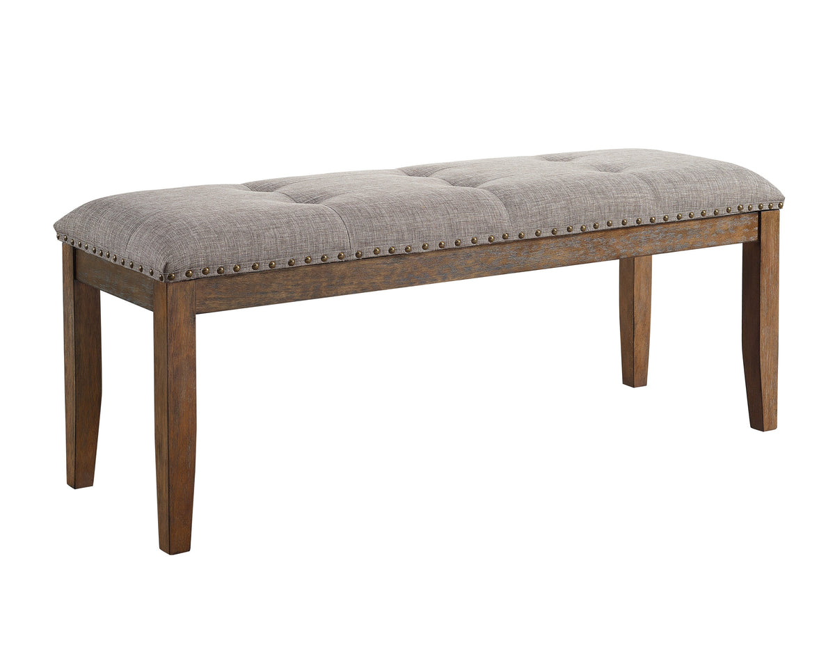 Vesper Brown/Gray Dining Bench - MyWaynesHome #