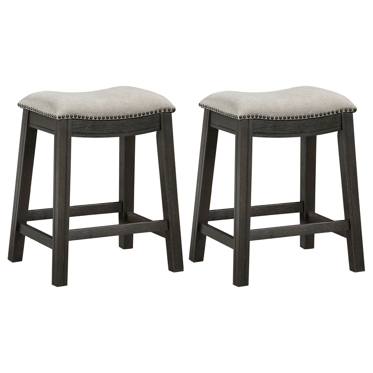 Elliston Backless Counter Stool Dark Grey (set Of 2) - MyWaynesHome #