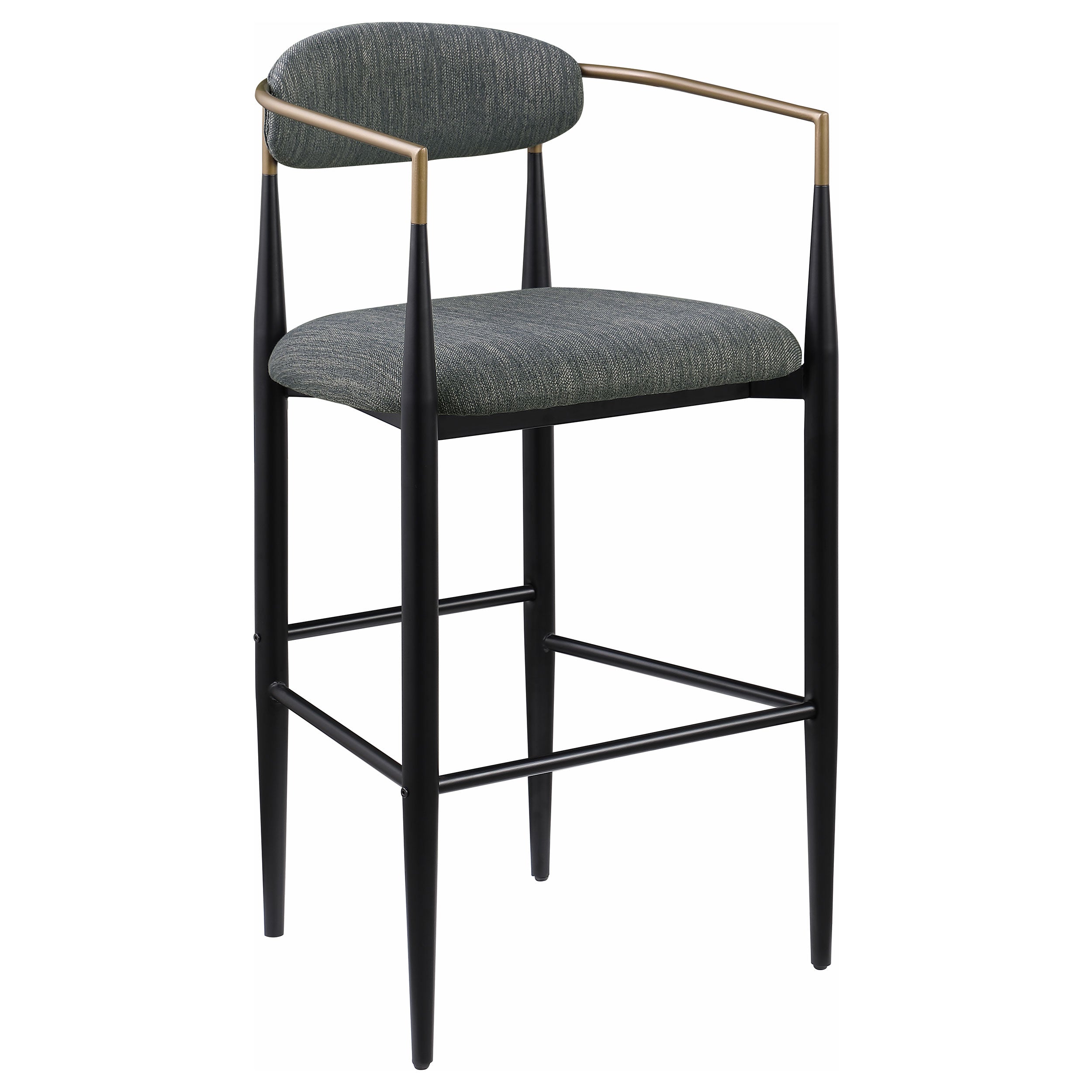 Tina Fabric Upholstered Bar Chair Dark Grey (set Of 2) - MyWaynesHome #