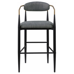 Tina Fabric Upholstered Bar Chair Dark Grey (set Of 2) - MyWaynesHome #