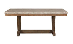 Vesper Brown/Gray Marble Rectangular Dining Set - MyWaynesHome #