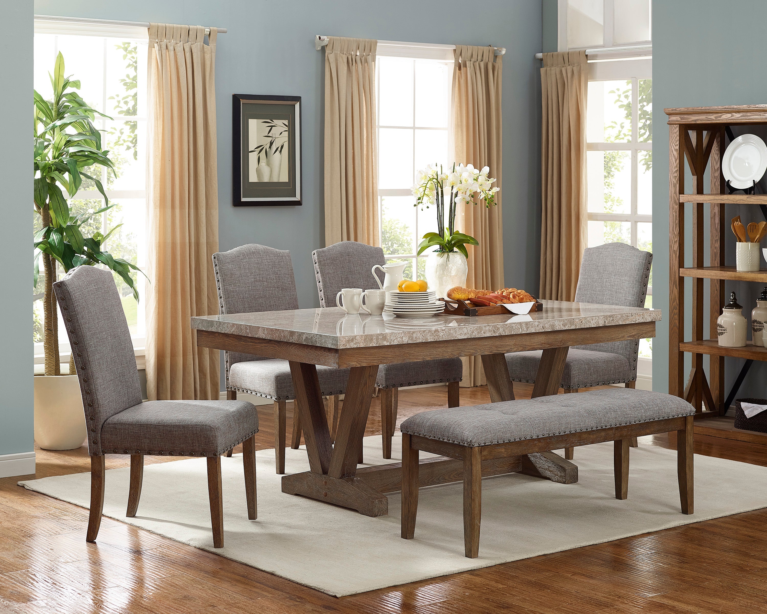 Vesper Brown/Gray Dining Chair, Set of 2 - MyWaynesHome #