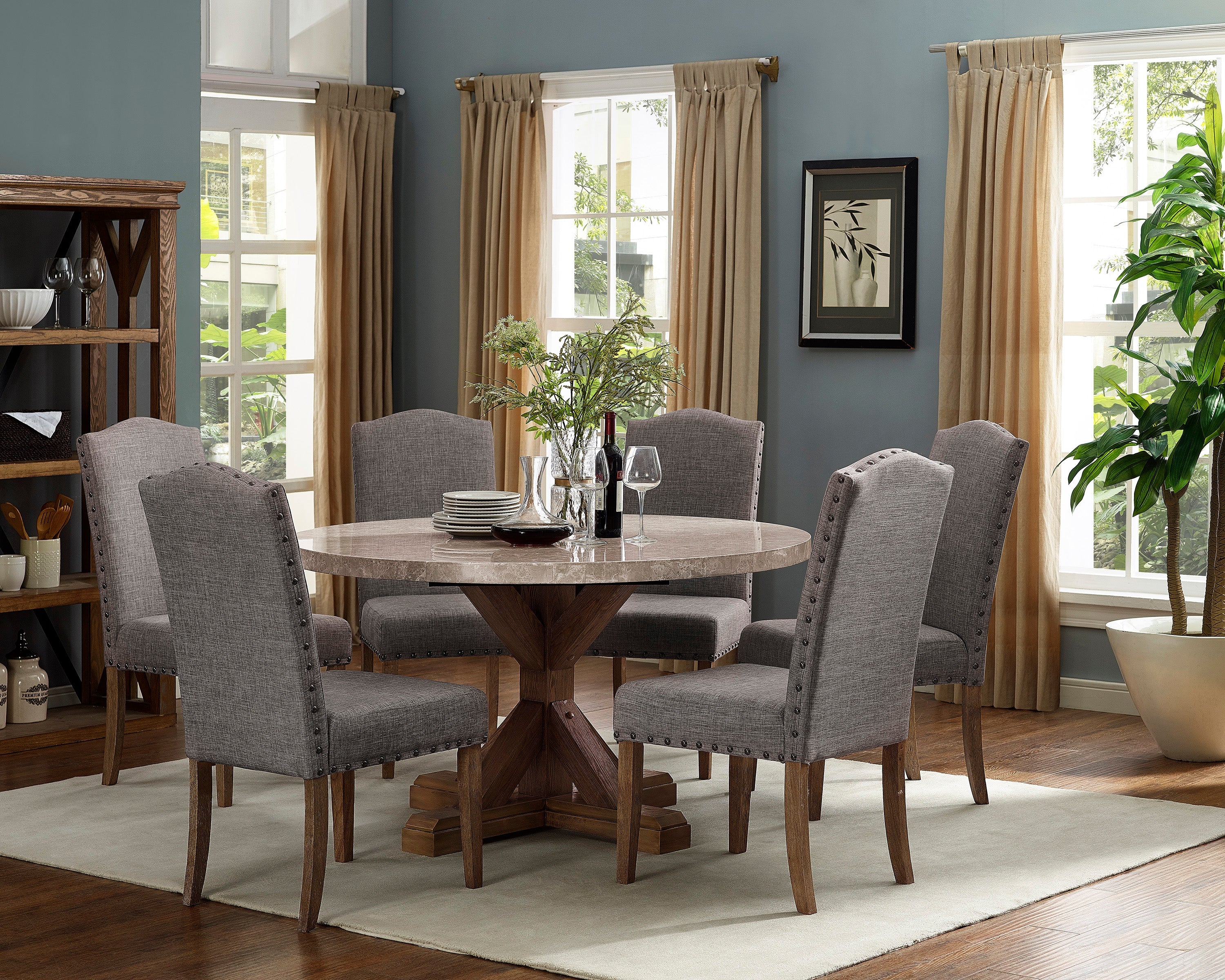Vesper Brown/Gray Dining Chair, Set of 2 - MyWaynesHome #