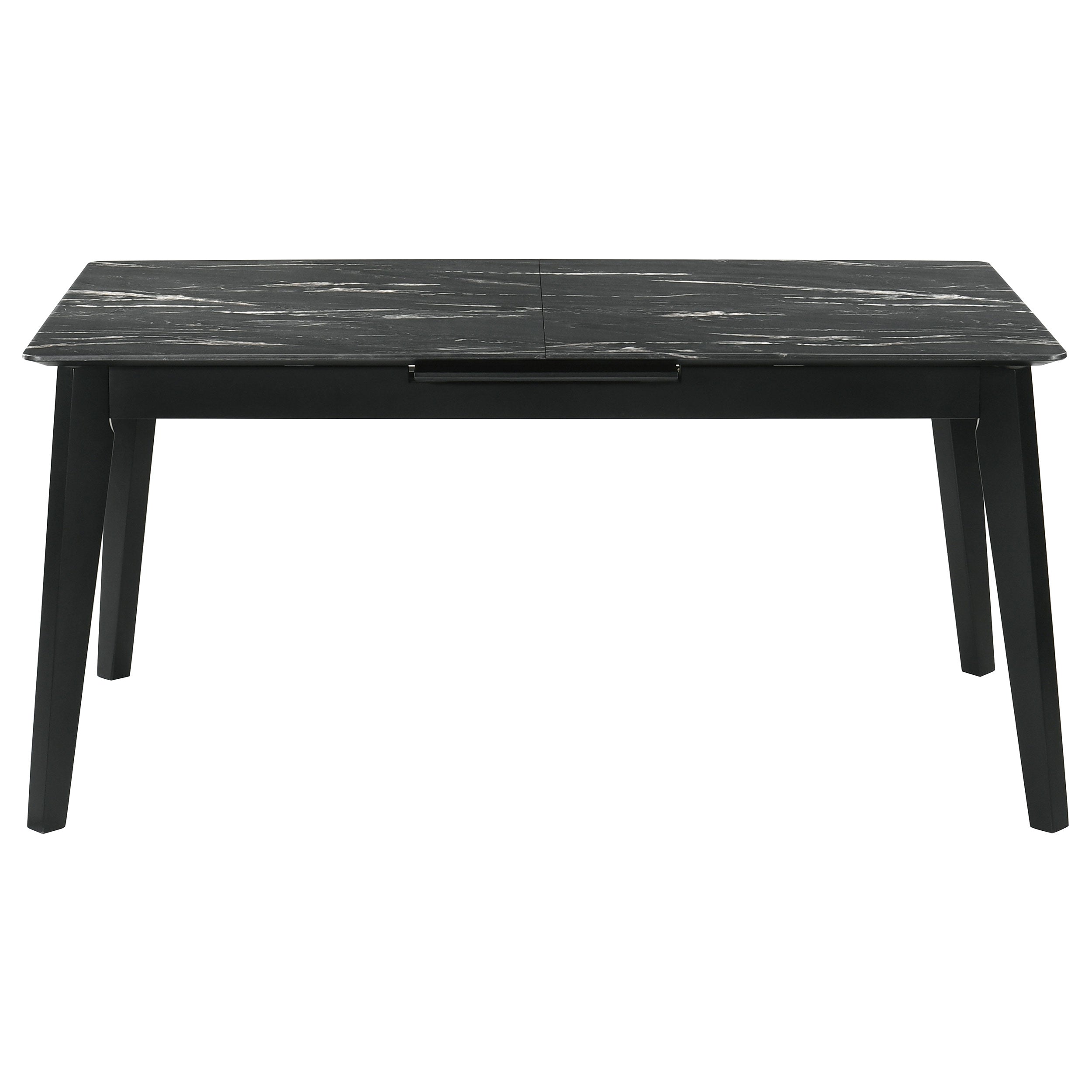 Crestmont 78-inch Extension Dining Table Black Faux Marble - MyWaynesHome #