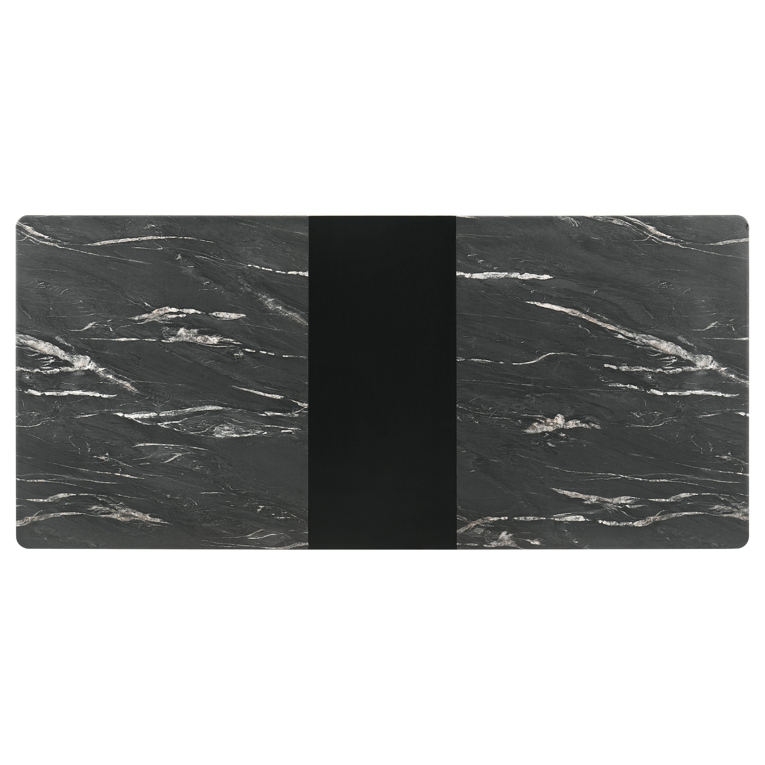 Crestmont 78-inch Extension Dining Table Black Faux Marble - MyWaynesHome #
