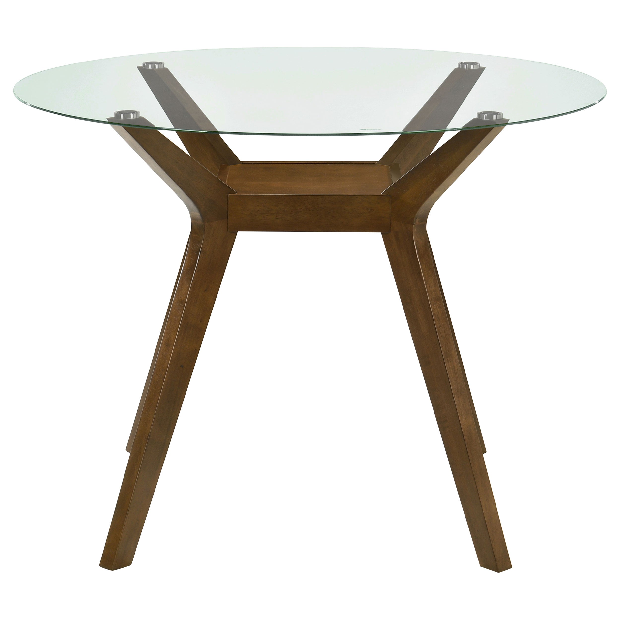 Paxton Round 48-inch Glass Top Counter Height Dining Table Brown