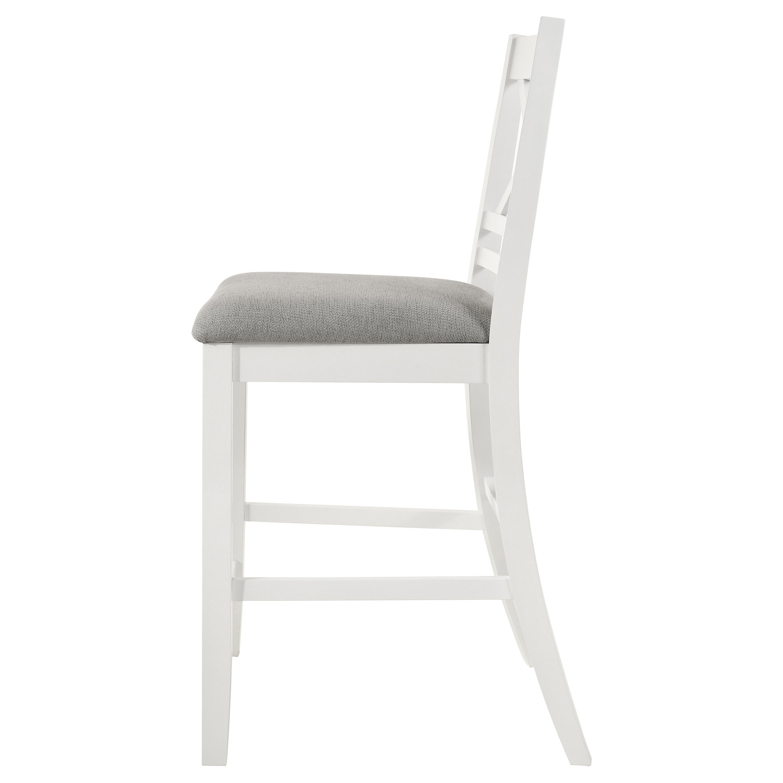 Hollis Wood Counter Chair With Cushion White (set Of 2) - MyWaynesHome #